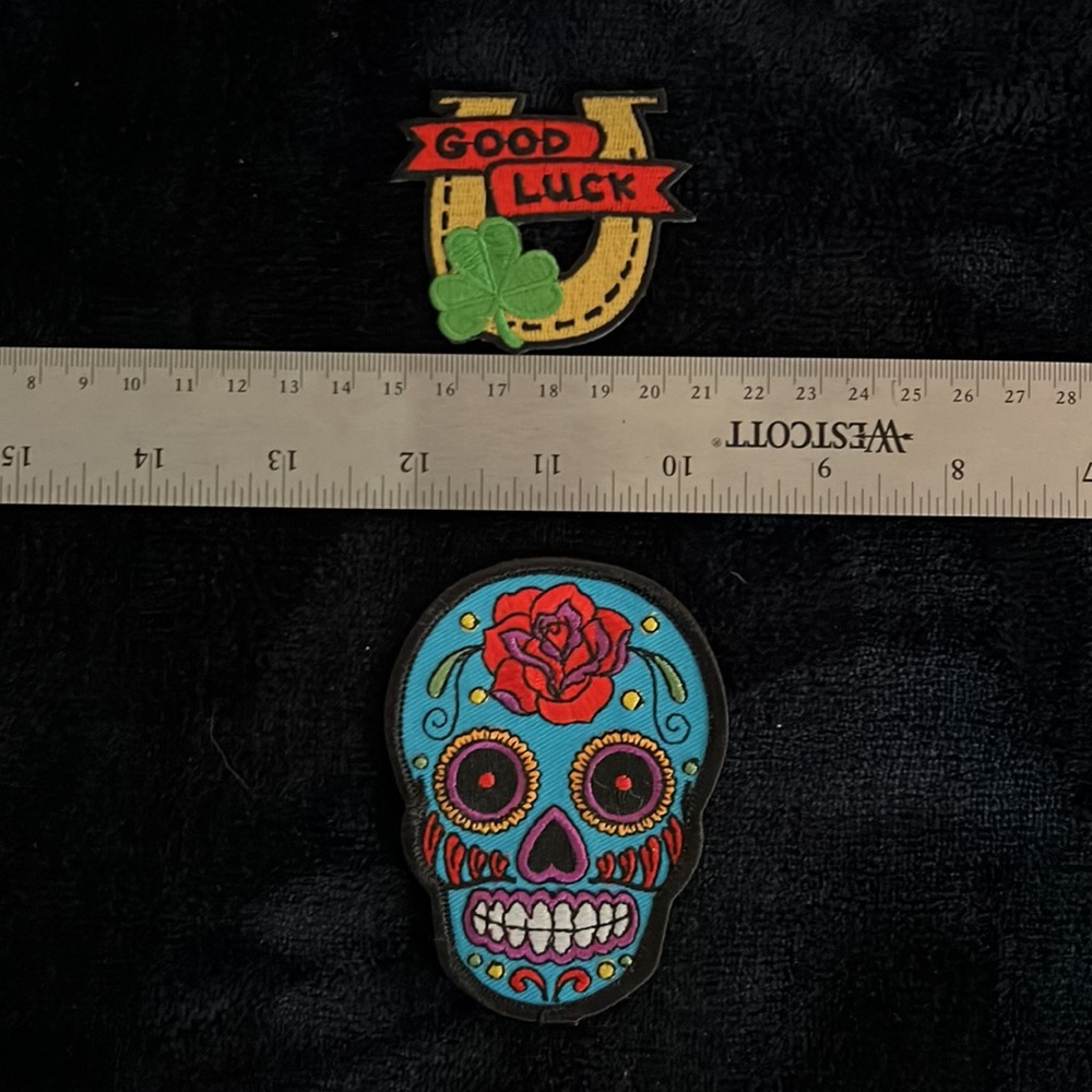 3 for 10. 🍭Candy Skull and Good Luck patches sew on - Picture 4 of 4